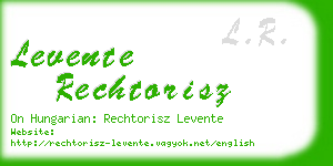 levente rechtorisz business card